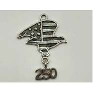 250 Years Eagle with American Flag #6690